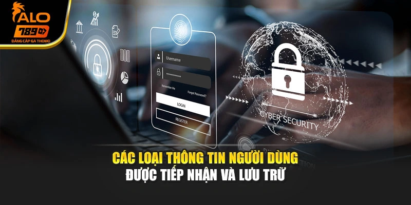 Các loại thông tin người dùng được tiếp nhận và lưu trữ
